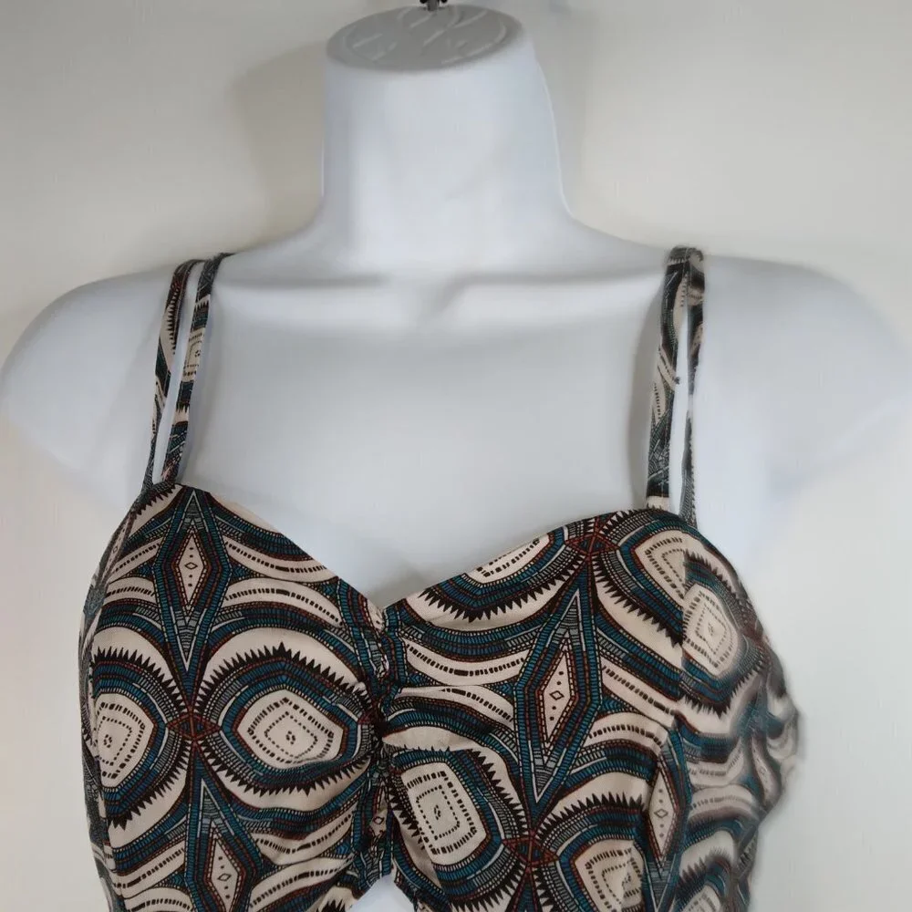 NWT Nasty Gal Cut Out Printed Maxi Dress Size 2